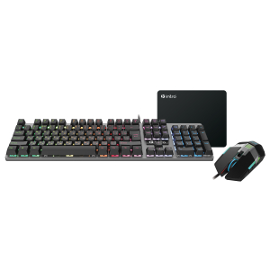 Клавиатура и мышь комплект Intro GXZ770 проводной игровой 1200-3600dpi + коврик